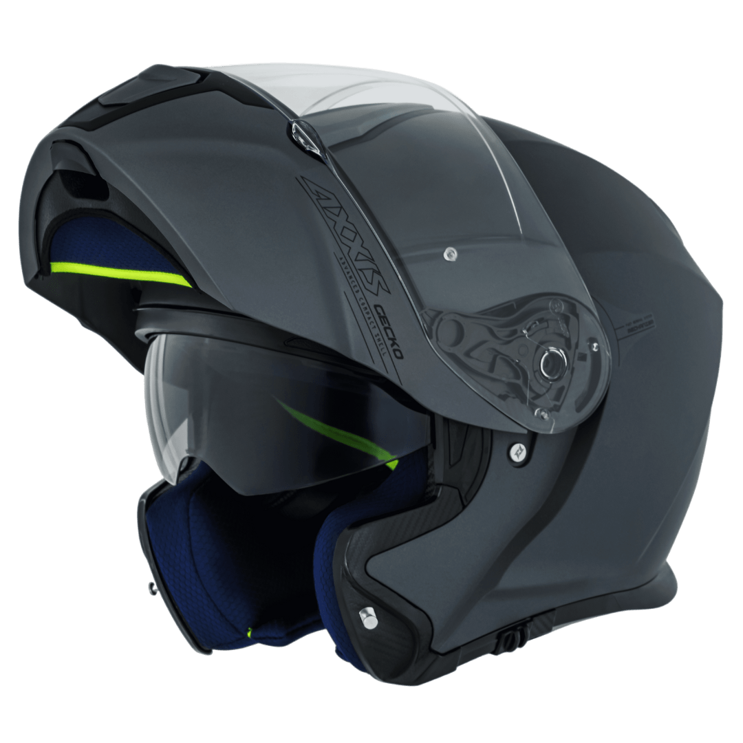 CAPACETE AXXIS ARTICULADO GECKO SV SOLID A2 GREY/MATT